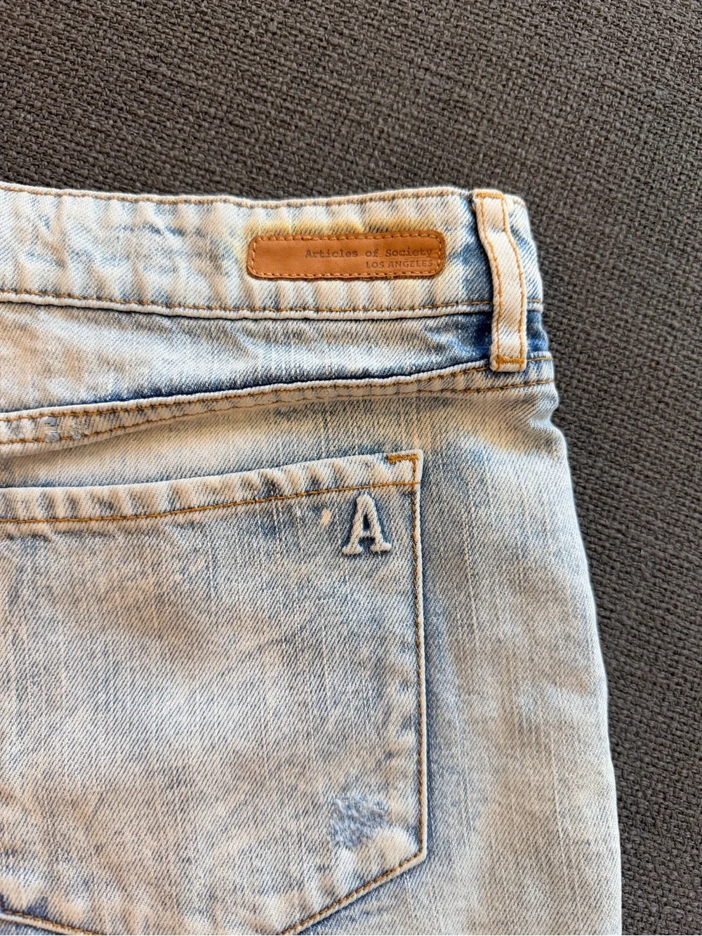 Articles of Society Acid Wash Denim Jeans - Blue